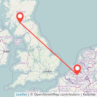 Antwerp Glasgow bus map