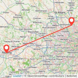 High Barnet Reading bus map