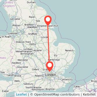 High Barnet Hull bus map