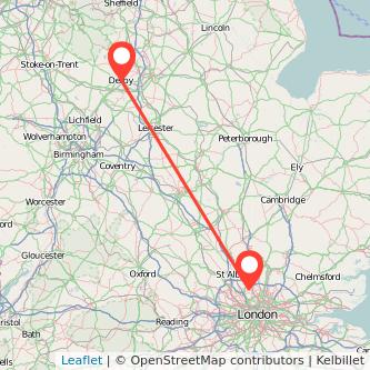 High Barnet Derby bus map