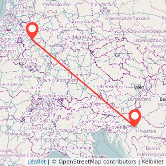 Zagreb Köln Mitfahrgelegenheit Karte