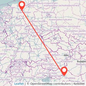 Zagreb Bremen Mitfahrgelegenheit Karte
