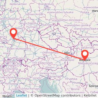 Budapest Worms Bahn Karte