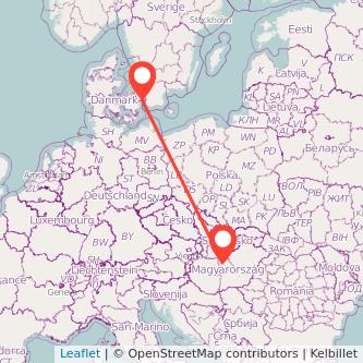 Budapest Copenhagen train map