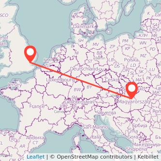 Budapest Witham train map