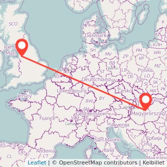 Budapest Wigan train map