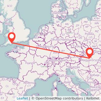 Budapest Torquay train map