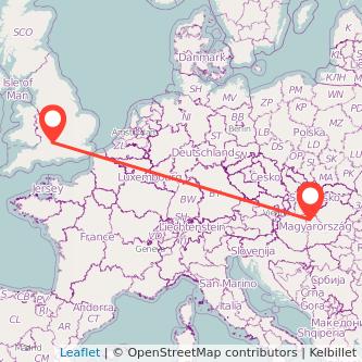 Budapest Swindon bus map