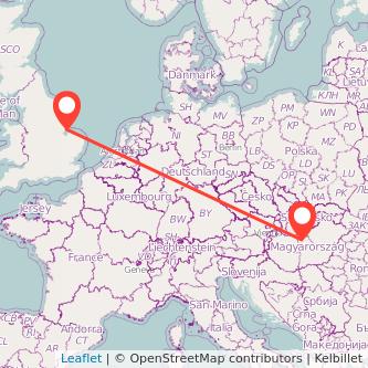 Budapest Skegness bus map