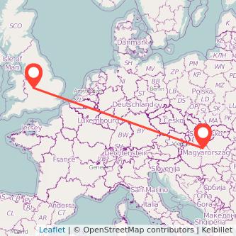 Budapest Redditch train map