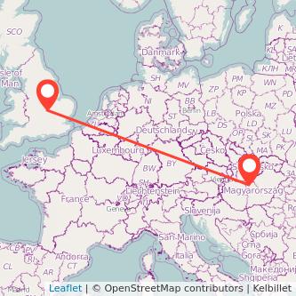 Budapest Northampton train map