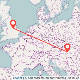 Budapest Newark on Trent bus map