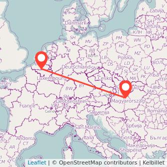 Budapest Brussels train map