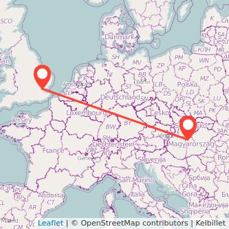 Budapest Chelmsford train map