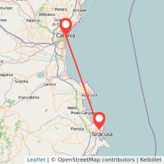 Syracuse Catania bus map