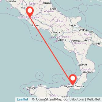 Messina Rome bus map