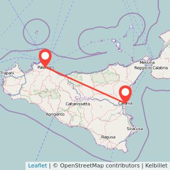 Catania Palermo bus map