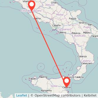 Catania Rome bus map