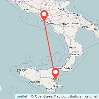 Catania Naples bus map