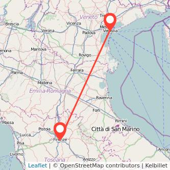 venice florence train map bus distance gopili