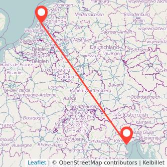 Venice Amsterdam train map