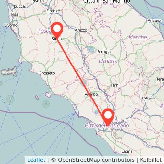 Siena Rome bus map