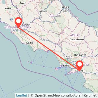 Salerno Rome bus map