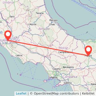 Rome Foggia bus map