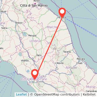 Rome Ancona bus map