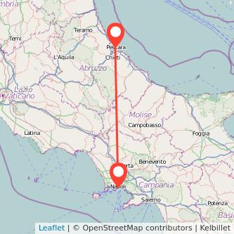 Pescara Naples train map