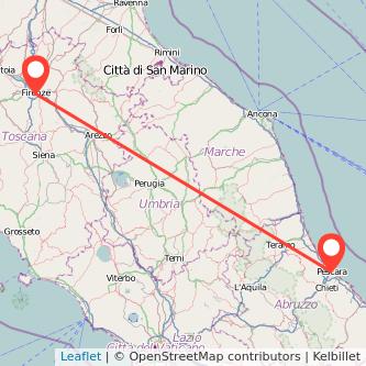 Pescara Florence bus map