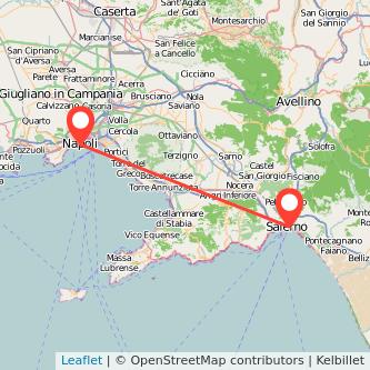 Naples Salerno bus map