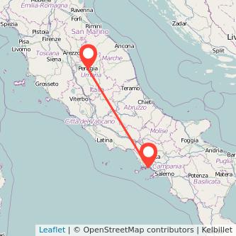 Naples Perugia bus map