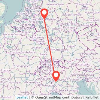 Mailand Dortmund Mitfahrgelegenheit Karte