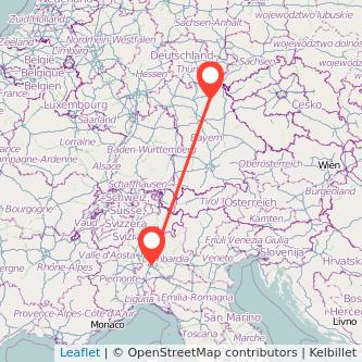 Mailand Bayreuth Mitfahrgelegenheit Karte