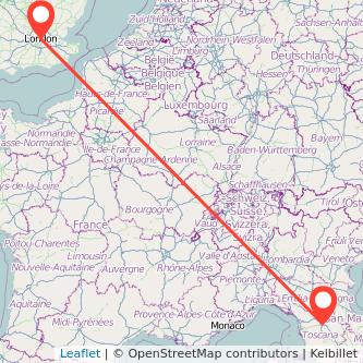 Florence London train map