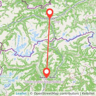 Bozen Innsbruck Mitfahrgelegenheit Karte