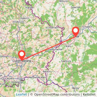 Luxemburg Trier Mitfahrgelegenheit Karte
