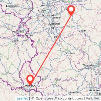 Luxemburg Lüdenscheid Mitfahrgelegenheit Karte