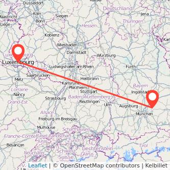 Luxemburg Erding Mitfahrgelegenheit Karte