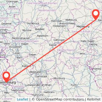 Luxemburg Brandenburg an der Havel Bahn Karte