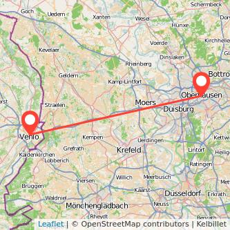 Venlo Oberhausen Mitfahrgelegenheit Karte