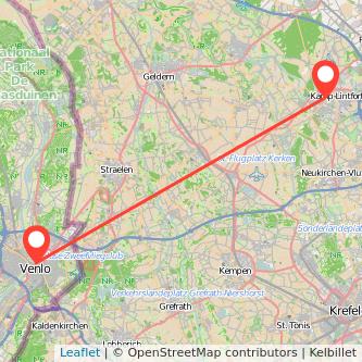 Venlo Kamp-Lintfort Mitfahrgelegenheit Karte