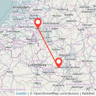 Venlo Kaiserslautern Mitfahrgelegenheit Karte