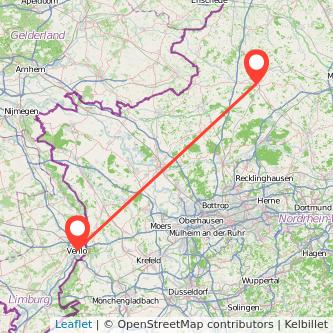 Venlo Coesfeld Mitfahrgelegenheit Karte