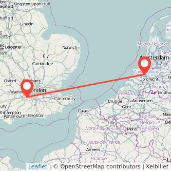Rotterdam Woking train map