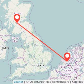 Rotterdam Glasgow train map