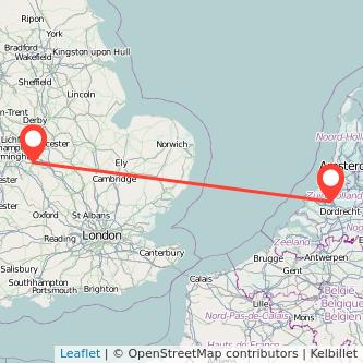 Rotterdam Coventry train map