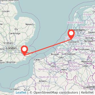 Rotterdam Ashford train map