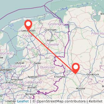 Leeuwarden Rheine Mitfahrgelegenheit Karte